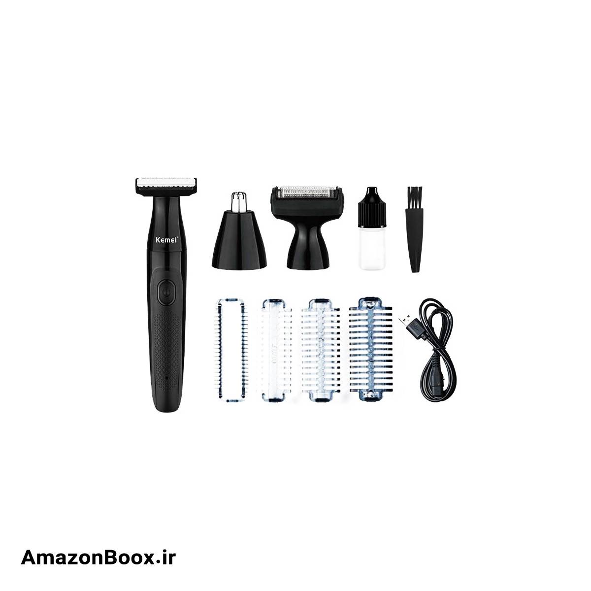 ریشتراش سهکاره کیمی مدل KM-114 - مشکی