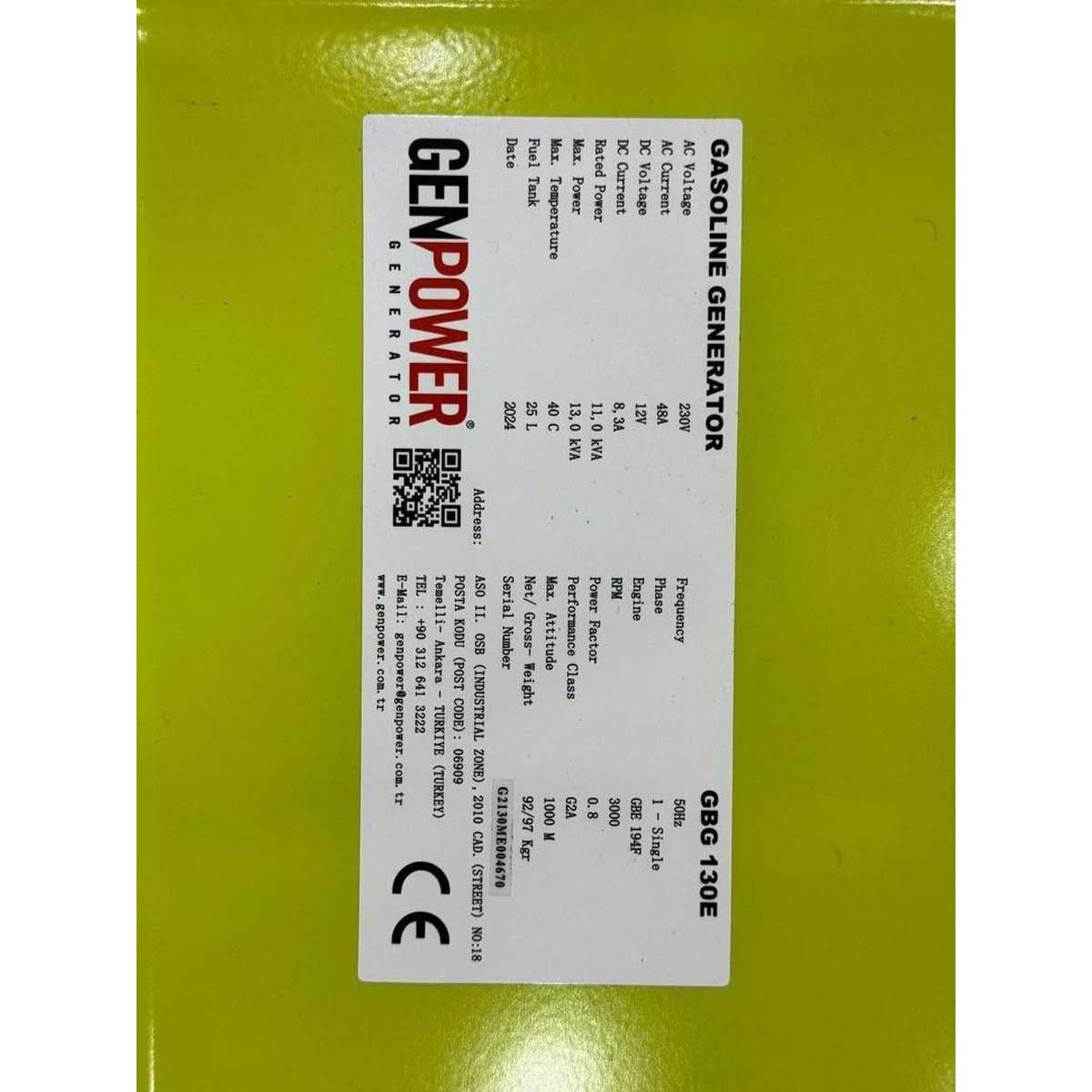 موتور برق بنزینی جن پاور GBG 130E